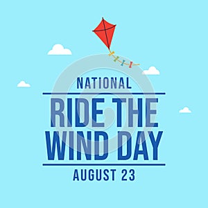 vector graphic of National Ride The Wind Day ideal for National Ride The Wind Day celebration