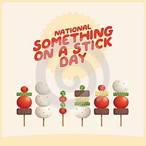 vector graphic of National Something On a Stick Day ideal for National Something On a Stick Day celebration