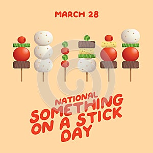 vector graphic of National Something On a Stick Day ideal for National Something On a Stick Day celebration