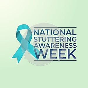 vector graphic of National Stuttering Awareness Week ideal for National Stuttering Awareness Week celebration photo