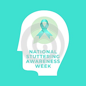 vector graphic of National Stuttering Awareness Week ideal for National Stuttering Awareness Week celebration photo