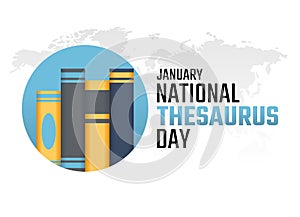 Vector graphic of national thesaurus day photo