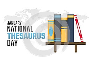 Vector graphic of national thesaurus day photo
