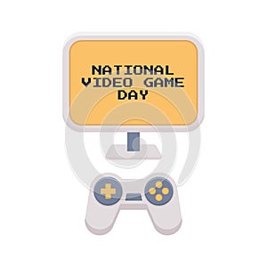 vector graphic of National Video Game Day ideal for National Video Game Day celebration