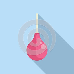 Flat design enema bulb illustration photo