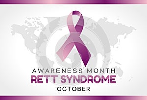 Vector graphic of rett syndrome awareness month good for rett syndrome awareness month celebration. photo