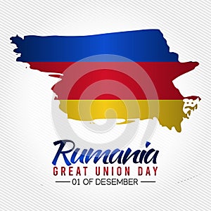 Vector graphic of Rumania great union day photo