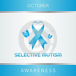 Vector graphic of selective mutism awareness