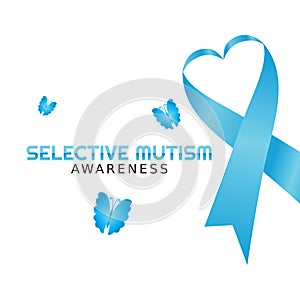 Vector graphic of selective mutism awareness