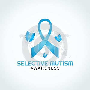 Vector graphic of selective mutism awareness
