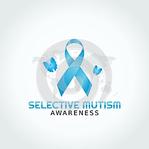 Vector graphic of selective mutism awareness