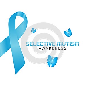 Vector graphic of selective mutism awareness