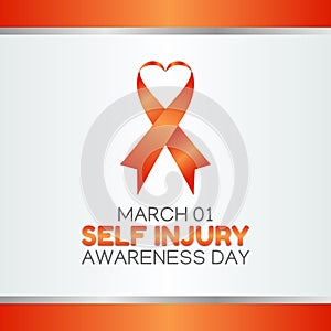 Vector graphic of self injury awareness day