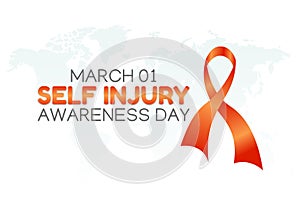 Vector graphic of self injury awareness day