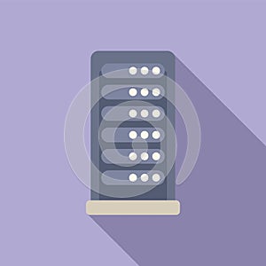 Flat design illustration of a server rack