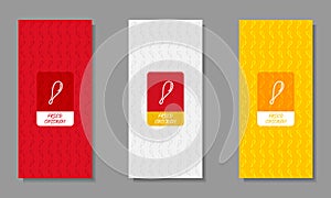 Vector graphic of set of design Fried chicken templates .