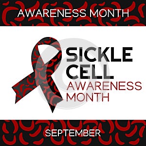 Vector graphic of Sickle cell Awareness Month good for Sickle cell Awareness celebration.