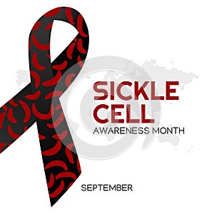 Vector graphic of Sickle cell Awareness Month good for Sickle cell Awareness celebration. photo
