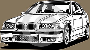 Classic vintage retro new custom sport car BMW