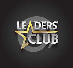 Vector graphic silver and gold symbol for company leaders with star shape