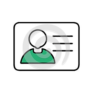 Vector Graphic Simple ID Card for Identification and Professional Use