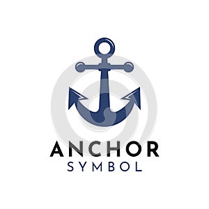 Vector Graphic Simple Navy Anchor Ship Logo Design