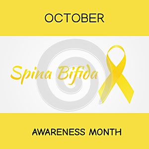 Vector graphic of Spina Bifida Month good for World spina bifida celebration.