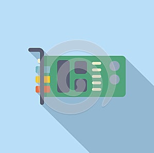 Flat design illustration of electronic circuit board