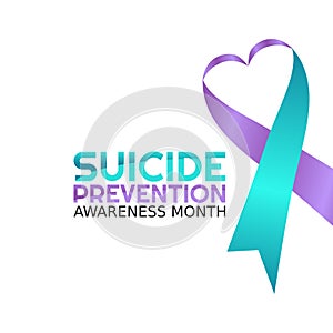 Vector graphic of suicide prevention awareness month