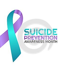 Vector graphic of suicide prevention awareness month photo