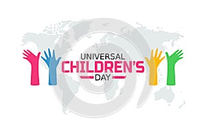 Vector graphic of universal children`s day