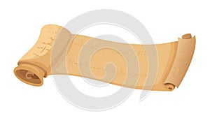 Blank Parchment Scroll Vector, vector design Generative AI