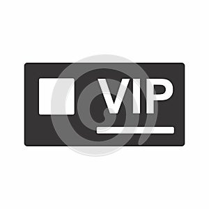 Vector Graphic of VIP Card - Black Style - simple illustration. Editable stroke. Design template vector.outline style design.