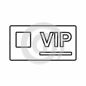 Vector Graphic of VIP Card - Line Style - simple illustration. Editable stroke. Design template vector.outline style design.Vector