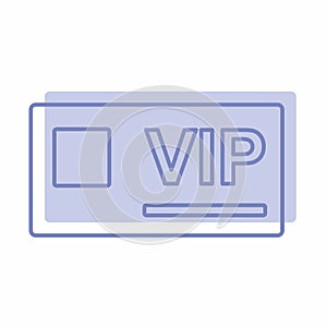 Vector Graphic of VIP Card - Twins Style - simple illustration. Editable stroke. Design template vector.outline style design.