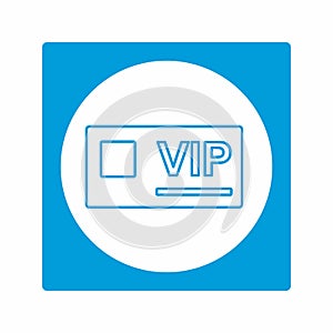 Vector Graphic of VIP Card - White Moon Style - simple illustration. Editable stroke. Design template vector.outline style design.