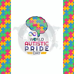 Vector graphic of world autistic pride day good for world autistic pride day celebration.