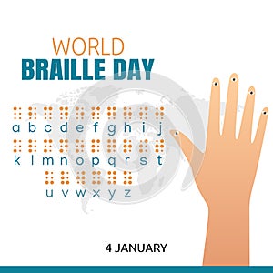 Vector graphic of world braille day good for world braille day celebration.