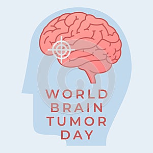 vector graphic of World Brain Tumour Day ideal for World Brain Tumour Day celebration photo