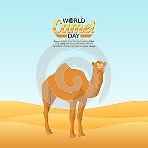 Vector graphic of world camel day good for world camel day celebration.