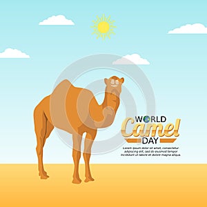 Vector graphic of world camel day good for world camel day celebration. photo