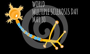 Vector graphic of world multiple sclerosis day for world multiple sclerosis day celebration