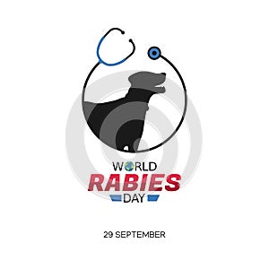 Vector graphic of world rabies day
