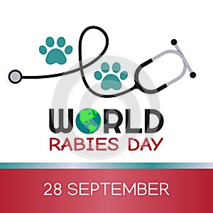 Vector graphic of world rabies day good for world rabies day celebration. photo