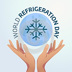 vector graphic of World Refrigeration Day good for World Refrigeration Day celebration. flat design. flyer design.flat