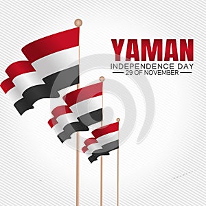 Vector graphic of Yaman independence day photo