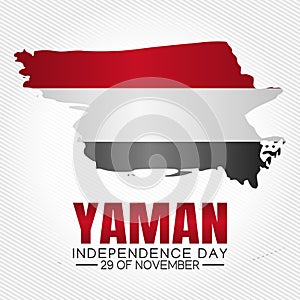 Vector graphic of Yaman independence day photo