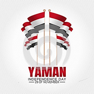 Vector graphic of Yaman independence day photo