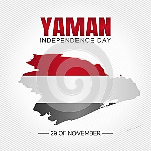 Vector graphic of Yaman independence day photo