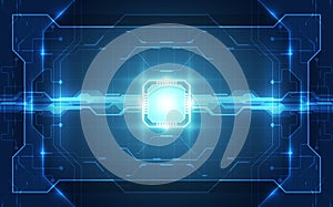Vector graphics. chip processor speed technology background. vector illustration